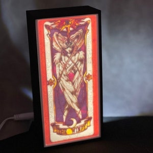 Sakura Clow Card Night Light - Anime Manga Themed 3D Printed Lithophane anpassbare Schreibtischleuchte