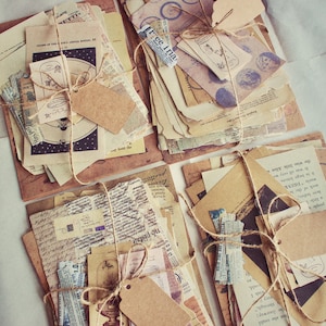 Set di carta assortita personalizzata con materiali vintage, kit per diario di scarto per scrapbooking, confezioni e artigianato, set di carta e adesivi