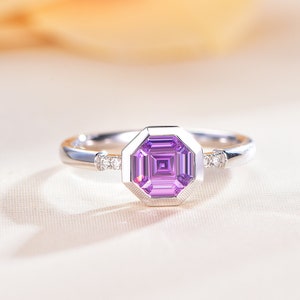 Pink Sapphire Engagement Ring, Pink Color Sapphire, Wedding Ring, Sapphire Ring for Women, September Birthstone Ring, Natural Pink Sapphire