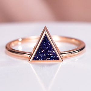 Blue sandstone ring,galaxy ring engagement ring,wedding ring,bridal ring,anniversary ring,stacking ring,wedding band,main ring,diamond band