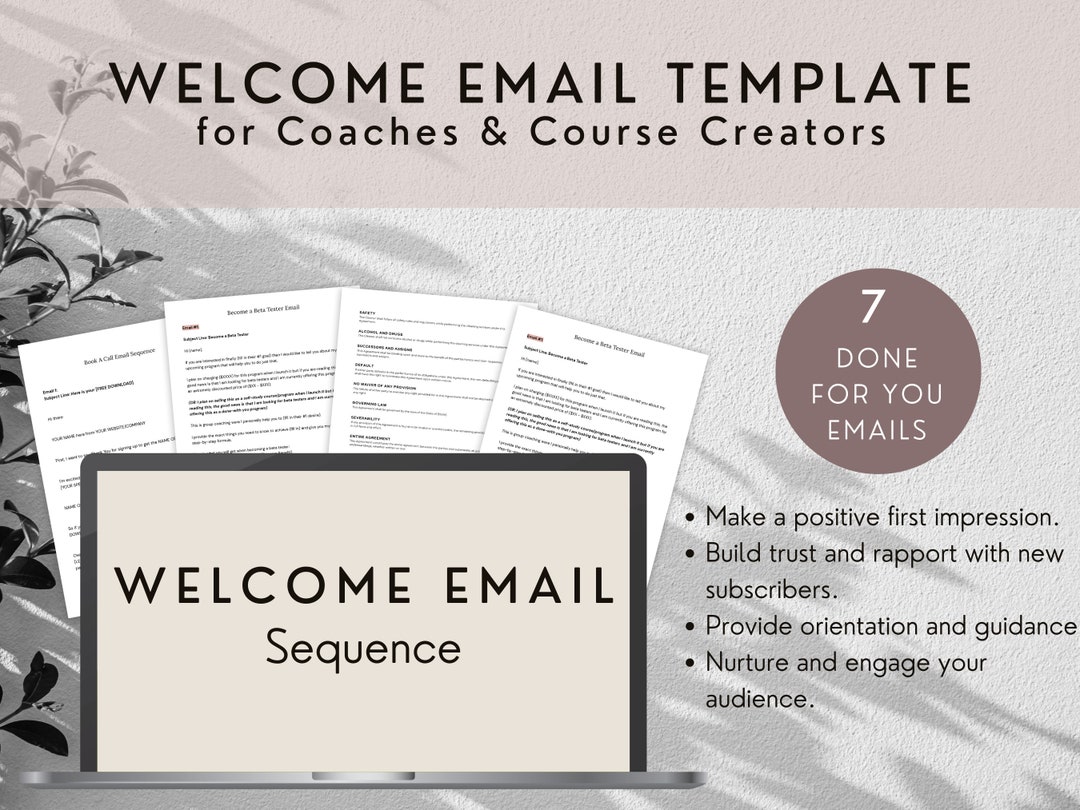Coaching Welcome Email Template, Coaching Nurture Sequence, Pre-written ...