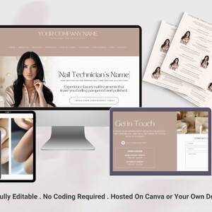 Nail Salon Website | Customizable Nail Salon Website Template | Beautician Site Design