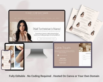 Nail Salon Website | Customizable Nail Salon Website Template | Beautician Site Design