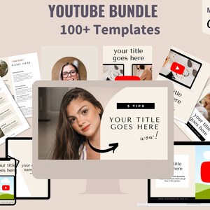 DIY YouTube Branding Kit | Canva Template, Thumbnails, Banner, Editable Bundle