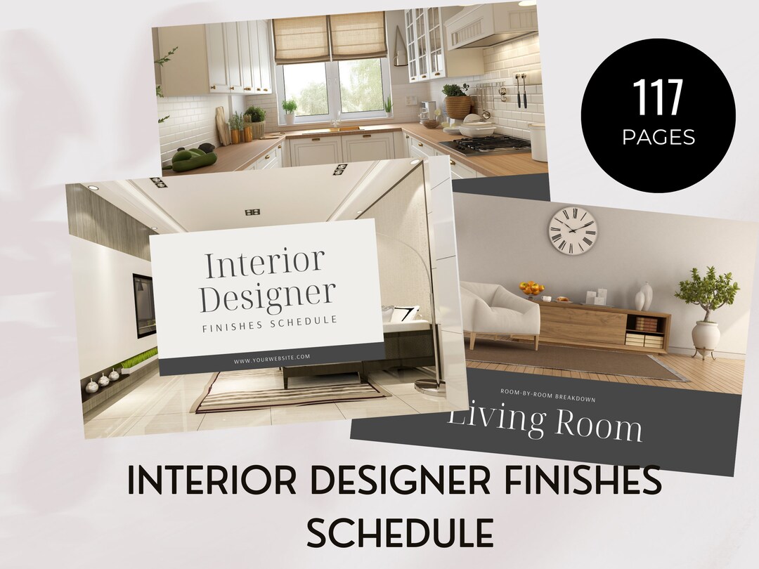 Interior Designer Finishes Schedule | Interior Design Planner Template ...