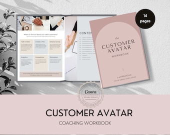 Client Profile Workbook | Target Audience | Customer Avatar Workbook | Coaching Canva Template
