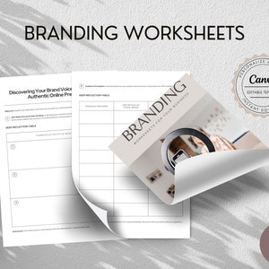 Brand Strategy Worksheets - Small Business Marketing Plan, Printable Branding Tools