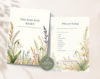 Bad Day Reset Printable | Self Care Journal | Mental Health Journal | Emotional Reset | Digital Download