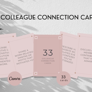 Cartes de connexion entre collègues | Carte de communication | Démarreurs de conversation