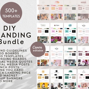 DIY Branding Package Template - Logo Kit, Editable Brand Boards, Mood Board, Branding Guidelines, Brand Package, Business Branding Templates