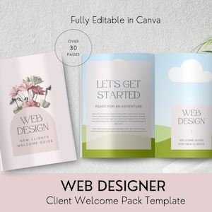 Website Designer Welcome Pack , Client Onboarding Package, Editable Canva Template, New Client Onboarding Pack, Web Designer Templates