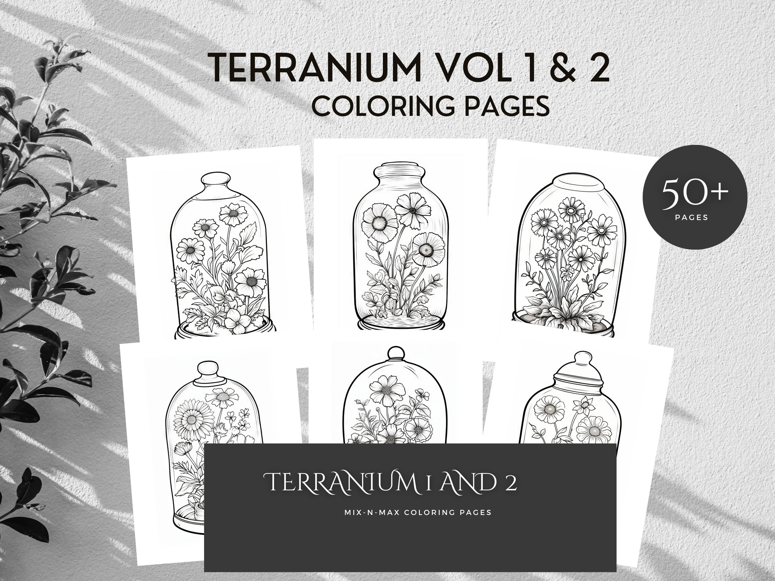 Terrarium Coloring Pages Printable Coloring Sheets for Calm and ...
