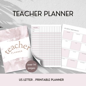 Customizable Teacher Planner | Educational Printable Planner | Modern Teacher Organizer