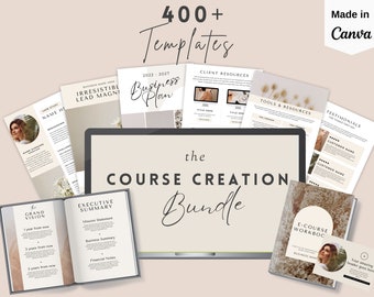 Online Coaching & Course Creation Canva Templates Bundle for Coaches  and Course Creators Social Media Templates Workbook Lead Magnet more