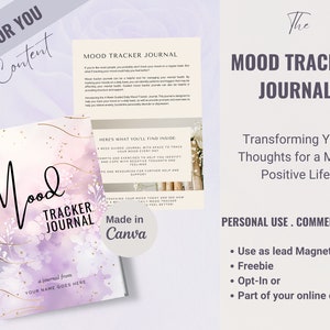 Mood Tracker-dagboek | Gewoonte-tracker | Stemmingsgrafiek | Emotie logboek