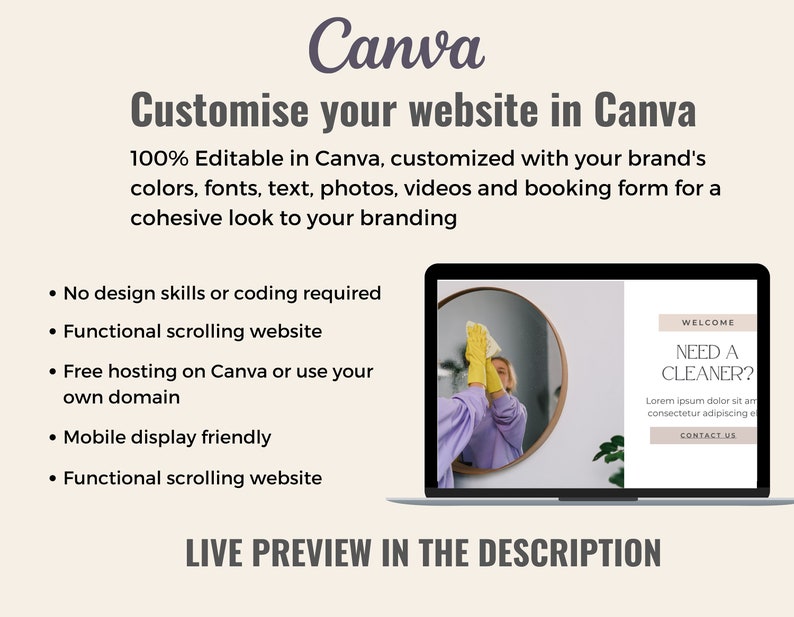 Cleaning Website Canva Website Cleaning Services Website