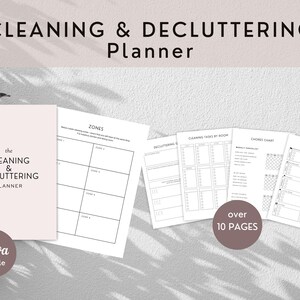 Cleaning Planner - Cleaning Schedule and Decluttering Checklist Organization