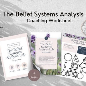Belief System Coaching Arbeitsblätter | Self-Improvment Printables | Life Coaching Ressourcen