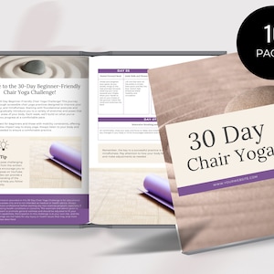 Yoga en silla de 30 días / Guía de yoga en silla para principiantes / Rutina de ejercicios suaves