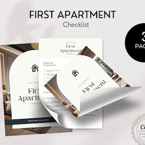 First Apartment Essentials Checklist - New Apartment Moving List, Apartment Setup Guide