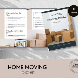 Ultimate Home Moving Checklist | New Home Checklist | Editable Moving Planner Kit