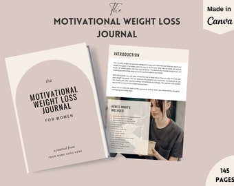 Journal de perte de poids pour les femmes avec suivi de l'alimentation et de l'exercice : Journal d'auto-soins pour la perte de poids