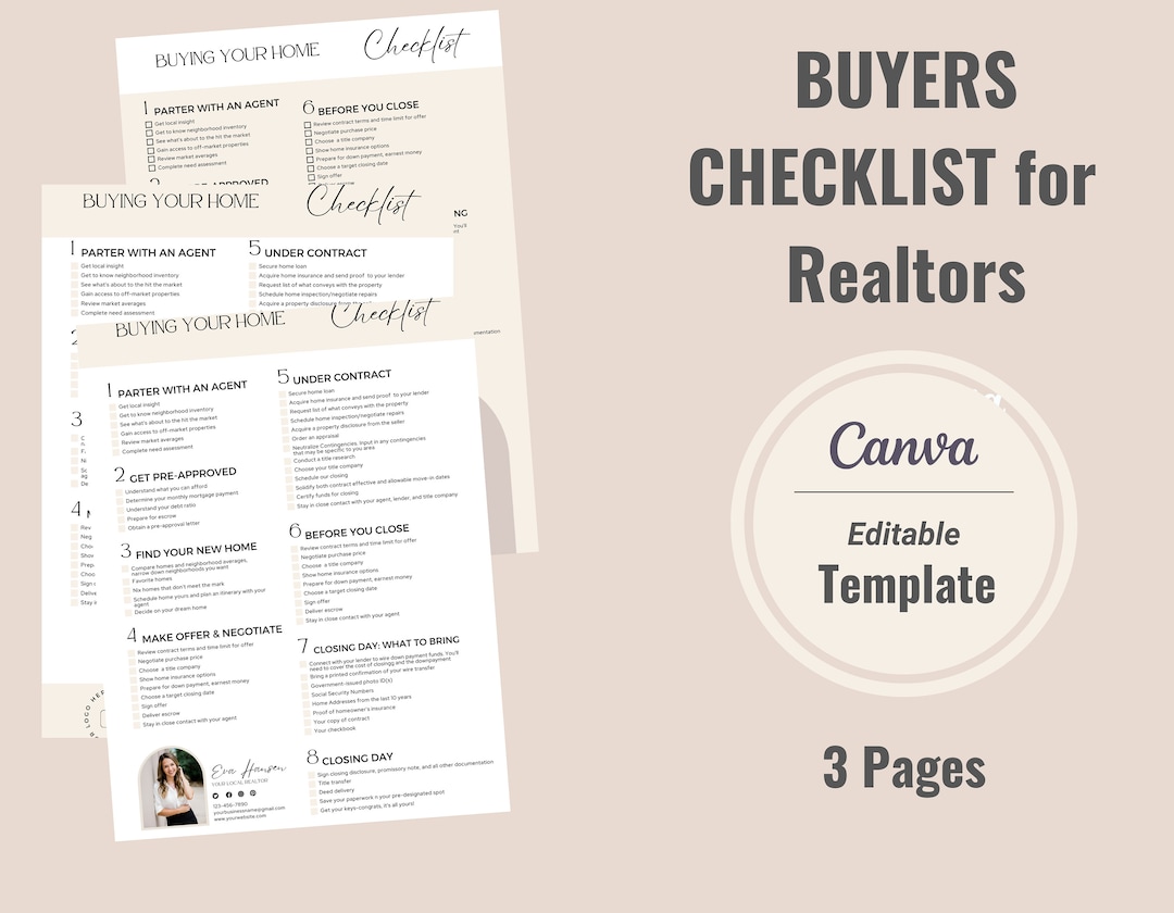 Real Estate Buyers Checklist Template Home Buying Checklist First Real Estate Buyers Checklist Template Home Buying Checklist First
