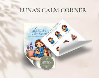 Luna's Calm Corner Printable | Children's Calm Down Tool & Feelings Chart