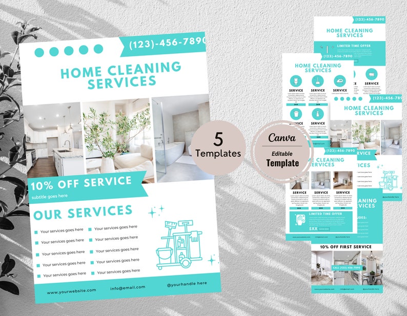 Flyer Kitchen Clean House Cleaning Flyer Template, Home Cleaning, DIY Flyer, Cleaning ...