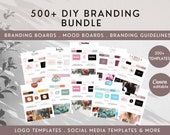 500+ DIY Brand Design Package - Branding Templates, Brand Identity Kit, Branding Package, Editable Brand Board, Branding Guidelines