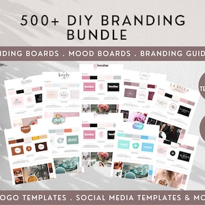 500+ DIY Brand Design Package - Branding Templates, Brand Identity Kit, Branding Package, Editable Brand Board, Branding Guidelines