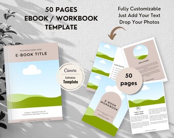 Ebook Template Canva, Workbook Template, Workbook for Coaches, Coaching Lead Magnet, Business Coaching Resources, Coaching Template