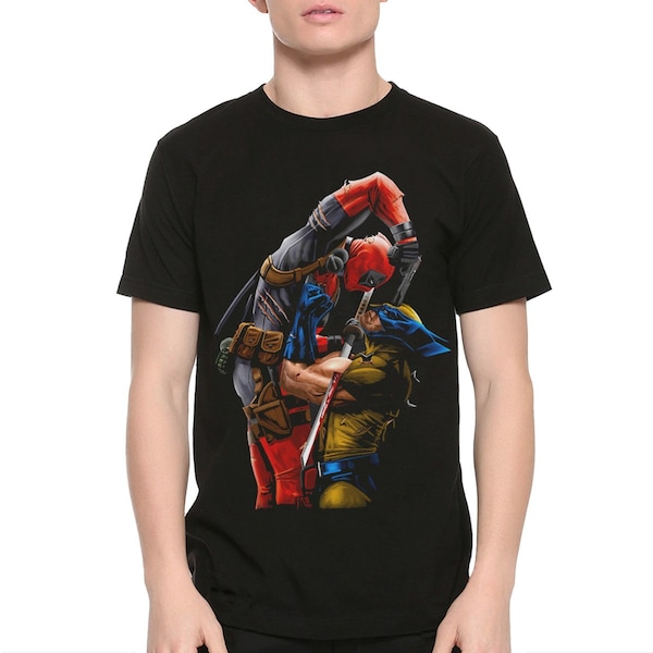 T-shirt Deadpool e Wolverine Comics / Taglie da donna da uomo / T-shirt in cotone 100% (DEA-864222)