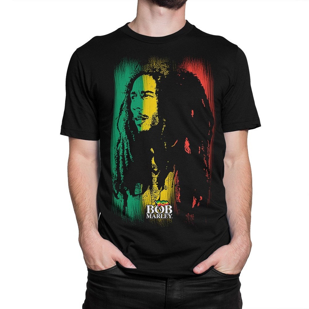 Bob Marley Tricolor T-shirt / Men's Women's Sizes / 100% Cotton Tee blc ...
