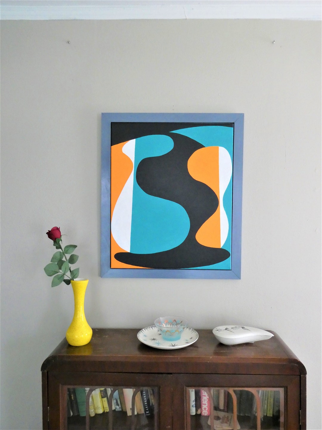 Abstract Mid Century Modern Minimalist Painting - Etsy