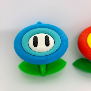 Nintendo Fire Flower and Ice Flower 3D Printed Christmas Ornaments – Mario Bros Holiday Decor