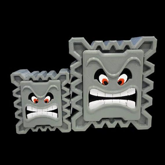 3D Printed Thwomp Replica – Super Mario Home Decor Arcade Prop