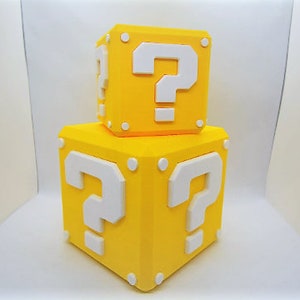 Nintendo Question Block From Super Mario - Gift for Gamers! 3D Printed Replica Nintendo Home Decor - Video Game Prop For Nintendo Fan