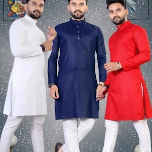 Indian cotton kurta men beautiful traditional kurta party wear Casual wedding kurta Good and best high quality outfit men&#39;s kurta