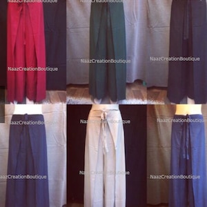 Open Leg Rayon Pant, Women  Wrap Trousers, Split Pant,100% Rayon Wide Leg Wrap Pant Boho Wide Leg Palazzo, Solid Summer Pants Beach Pants