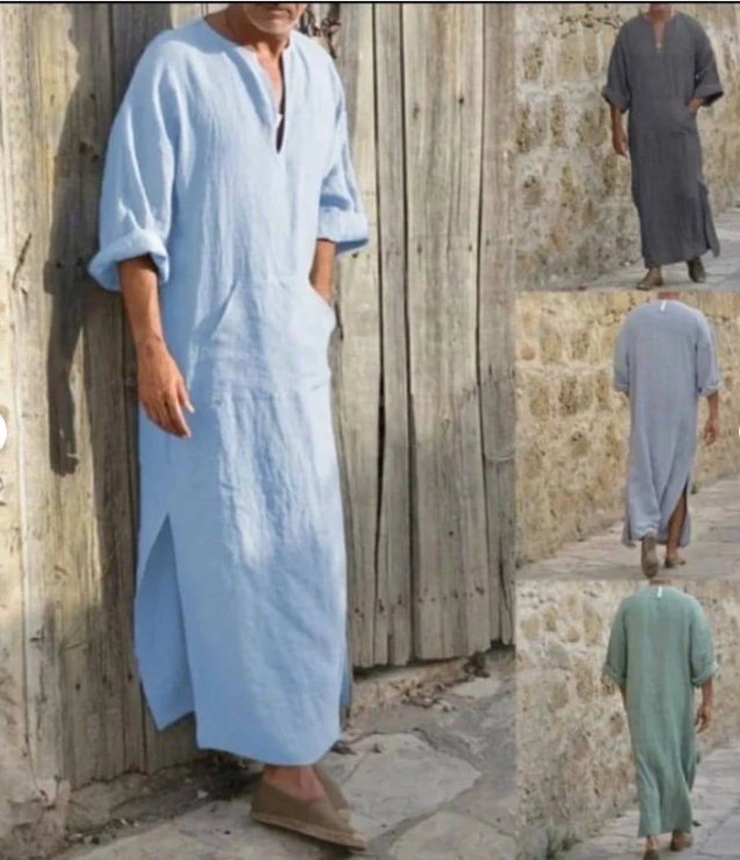 2023 Muslim Mens Ethnic Kaftan: Moroccan Jalabiya Dubai Jubba Thobe Cotton  Long Shirt Casual Black Mens Kaftan Robe For Youth And Arab Clothes From  Imeav, $43.39 | DHgate.Com