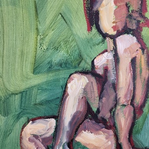 Pintura al óleo pinturas al óleo arte moderno Alexander Diener arte único mujer mural colección de artículos de colección pintura