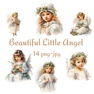 14 Kerst kleine mooie engel, schattige kerst Cherub clipart, transparante kleine mooie engel achtergrond 300 Dpı PNG JPG clipart