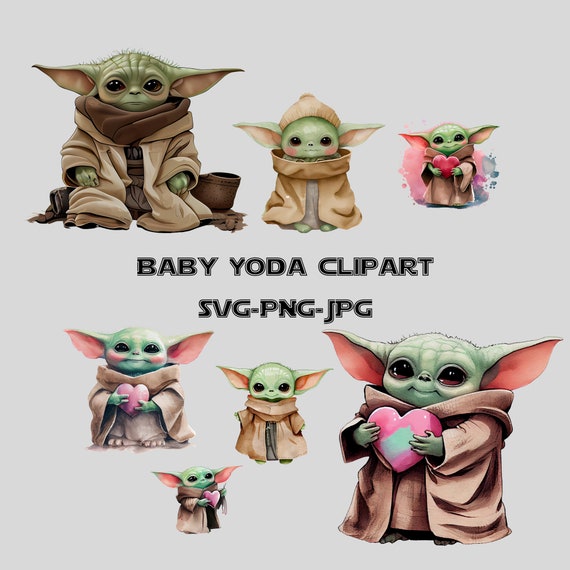 yoda c lip art Baby Yoda Clipart PNG SVG JPG, Cute Baby Yoda Mandalorian Star Wars Png,  Star Wars Jpg, for Cricut Scrapbooking Graphics