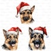 Christmas Cute German Shepherd Dog Clipart, Watercolor Christmas Dog ...