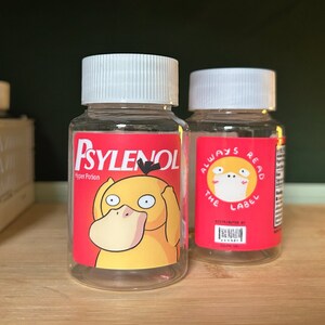 Psyduck Pill Bottle - Container - 80ml