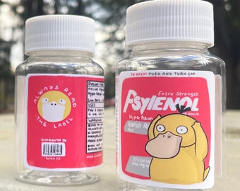 Psyduck Pill Bottle - Container - 80ml