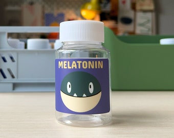 Melatonin Pill Bottle - Container - 80ml