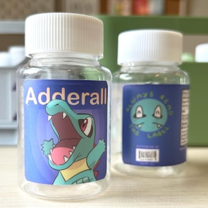 Adderall Bottle, Travel Case, Organizer, First Aid Kit, Pill Container