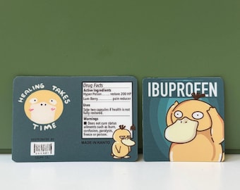 Ibuprofen Label Stickers (Stickers Only) – Travel Case & Pill Organizer Labels